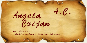 Angela Cvijan vizit kartica